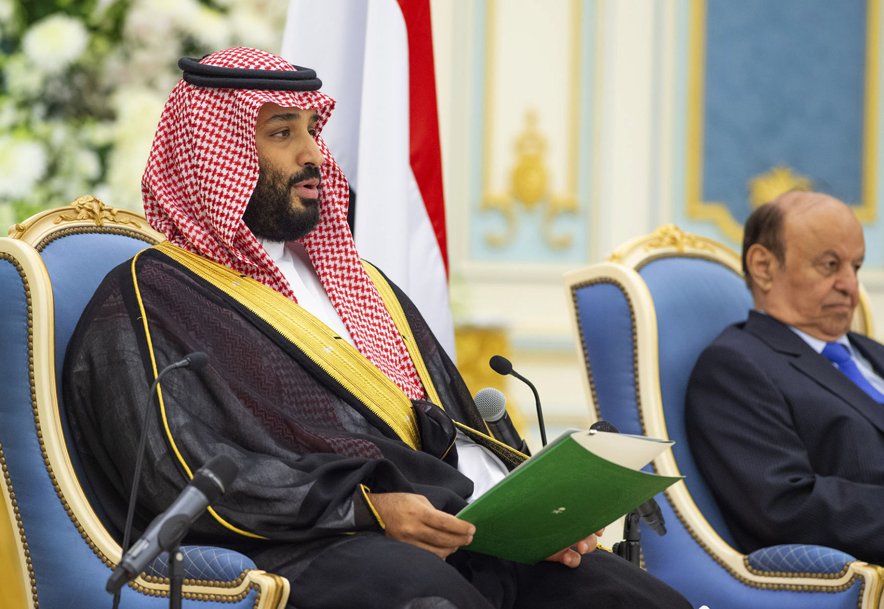 Mohammed bin Salman and Abed Rabbo Mansour Hadi